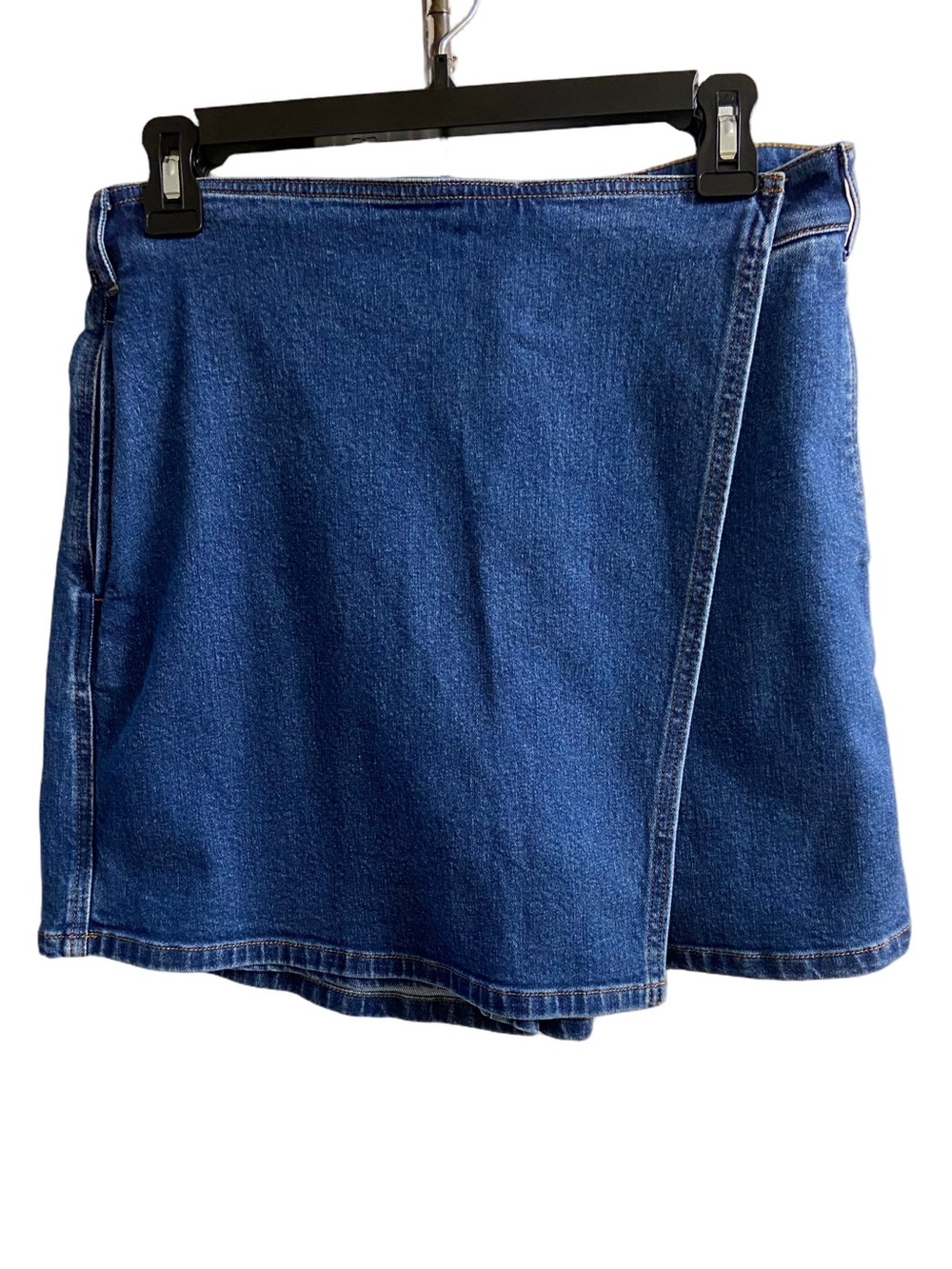 J. McLaughlin Medium Wash Denim Wrap Skort Jean Skirt Shorts Size 6
